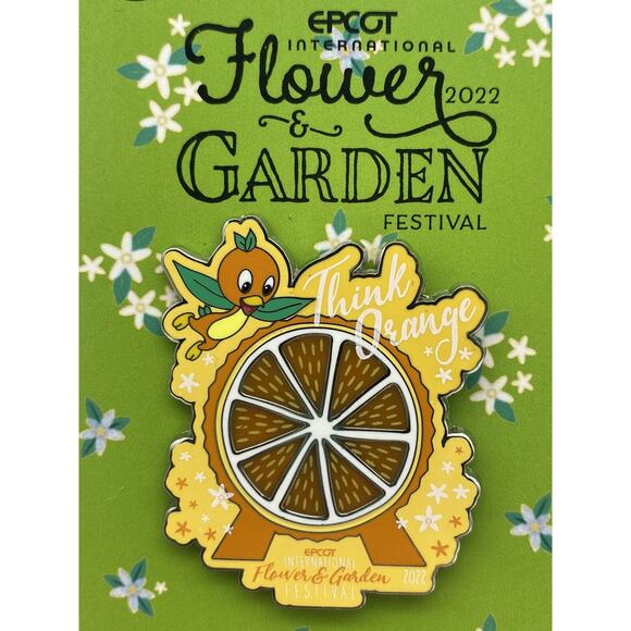 Disney Parks 2022 Flower & Garden Festival Orange Bird "Think Orange" Epcot LR - Picture 2 of 4